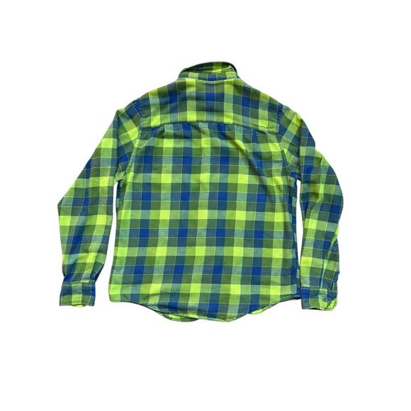 Marmot Men's Green & Yellow Flannel Long Sleeve Button Up Shirt Size Medium - Picture 4 of 4